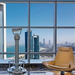 Etihad Tower Observation Deck with coffee or tea and slice of cake Experiences