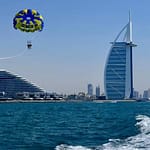 Dubai Parasailing: Experience with Burj Al Arab Sights at Jumeirah Mosque, Dubai, United Arab Emirates