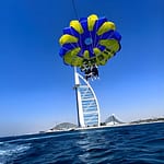 Parasailing in Dubai - Burj Al Arab View at Nemo WaterSports Jet Ski Dubai & Flyboard