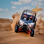 Polaris 1000CC 4Seater Buggy Rental in an open Desert Safari at Nazwa Road
