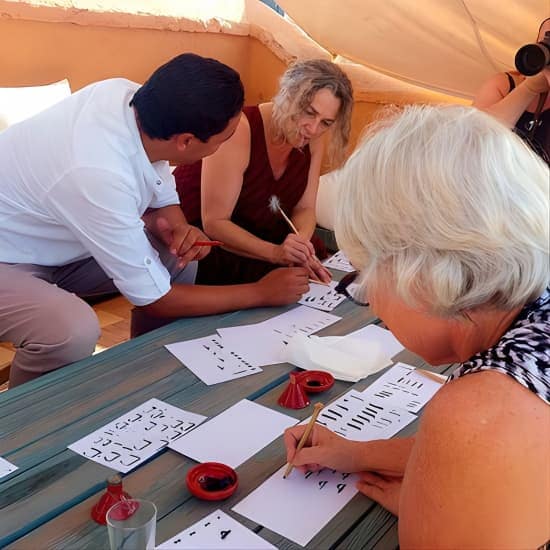 Arabic Calligraphy Workshop Marrakech at Musée de Marrakech d’architecture, Marrakesh, Morocco