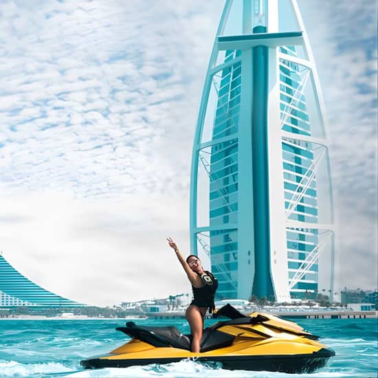 24 Karat Gold Jet Ski Adventure with Burj Khalifa View at Luxury Jetski Rental Dubai