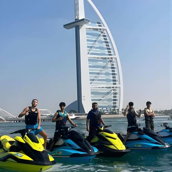 30mins Burj Al Arab Jetski Tour at Ride in Dubai Waterports Jetski & Flyboard