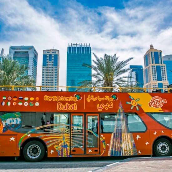 Hop-on Hop-off Bus Dubai: 24 or 48-Hour Pass at Dubai Mall