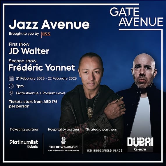 JD Walker & Frédéric Live at Jazz Avenue by Jass in Dubai  Gate Avenue