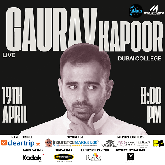 Gaurav Kapoor Live in Dubai Comedy Events