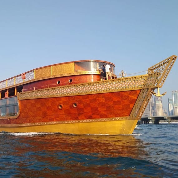 Ocean Empress Dhow Dinner Cruise + Free Global Village Tickets Boat Tours and Cruises