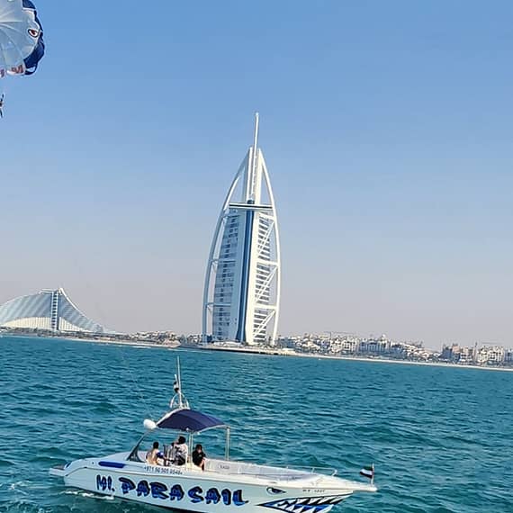 Parasailing In The Middle Of The Sea At 500ft For One Or Two Dubai