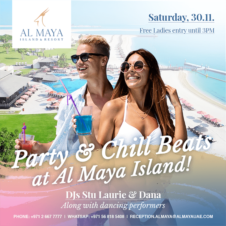 Activate Island Party Mode at Al Maya Island & Resort Saturday Pool Party in Abu Dhabi Nightlife